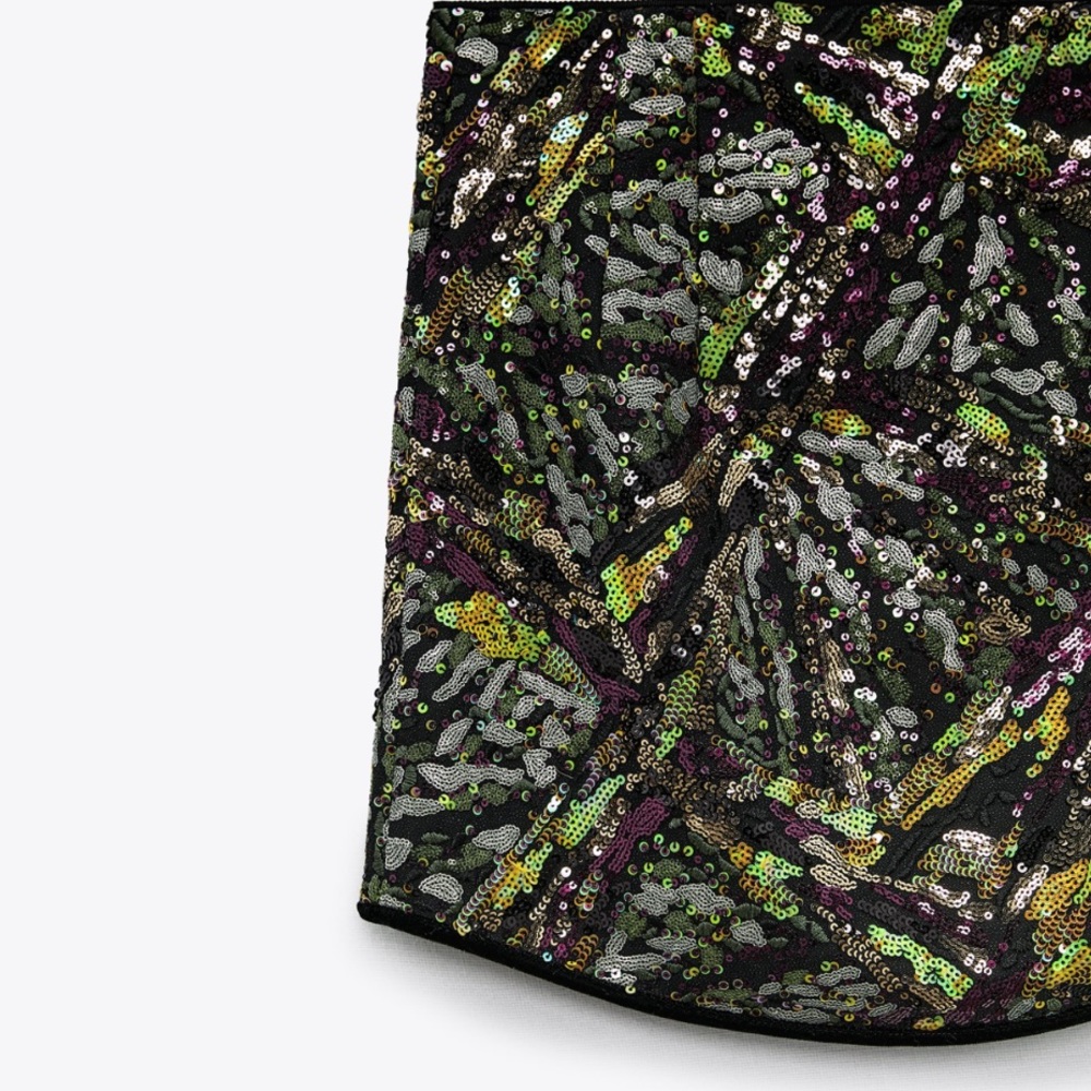 Zara multicolored short sequin skirt - Picture 8 of 10